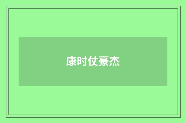 康时仗豪杰