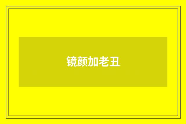 镜颜加老丑