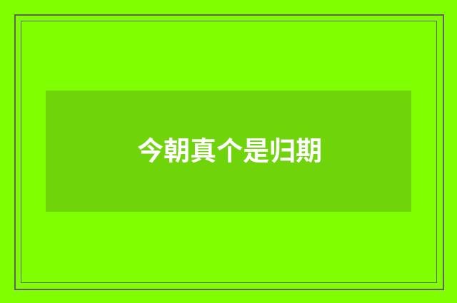 今朝真个是归期