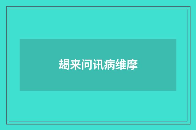 朅来问讯病维摩
