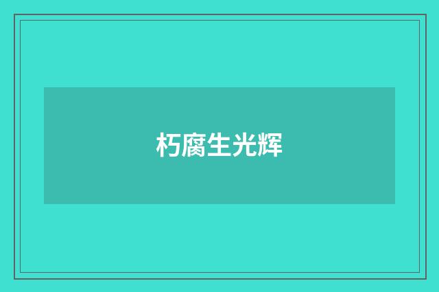 朽腐生光辉