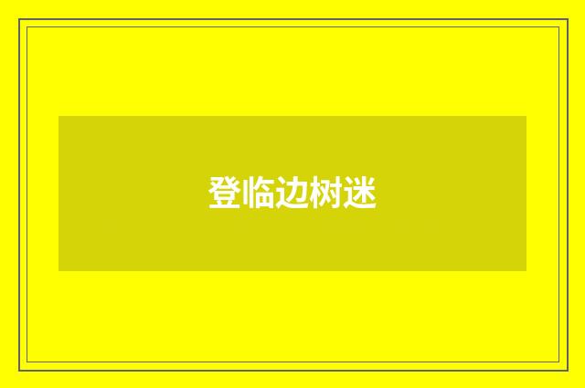 登临边树迷