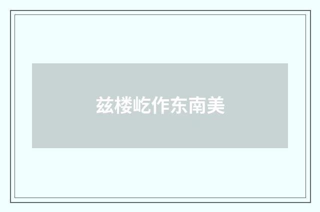 兹楼屹作东南美