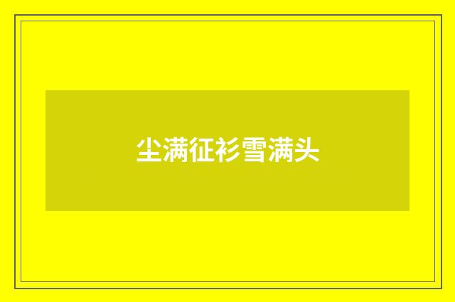 尘满征衫雪满头