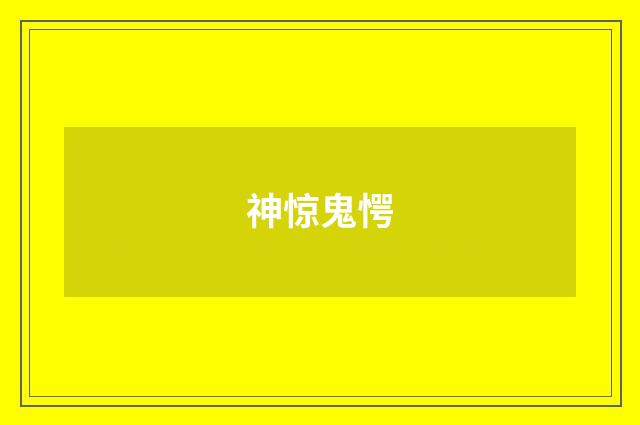 神惊鬼愕