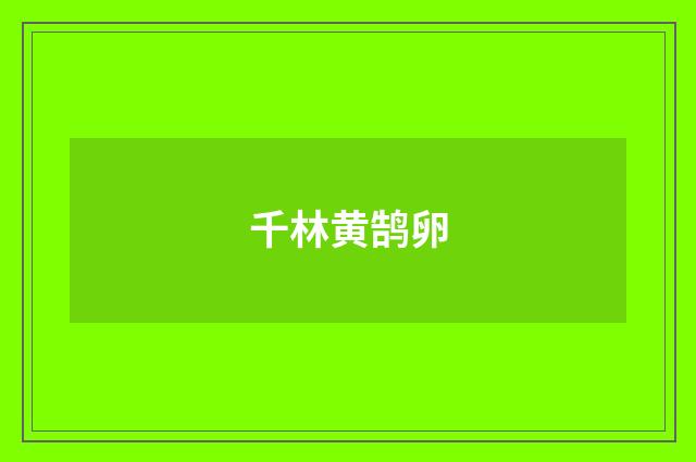 千林黄鹄卵