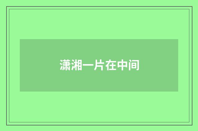 潇湘一片在中间