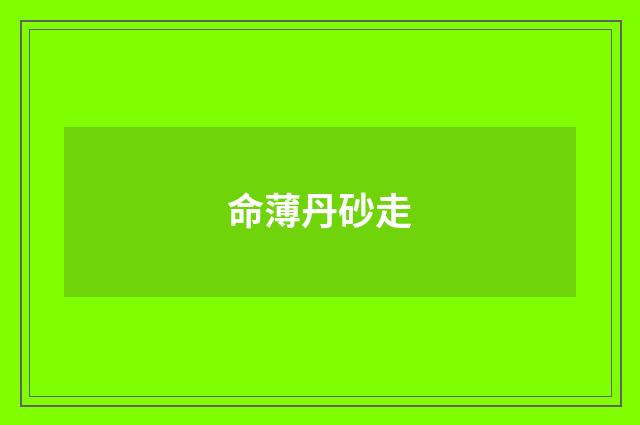 命薄丹砂走