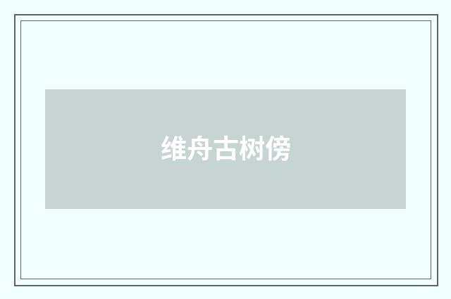 维舟古树傍