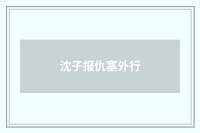 沈子报仇塞外行