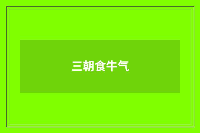 三朝食牛气