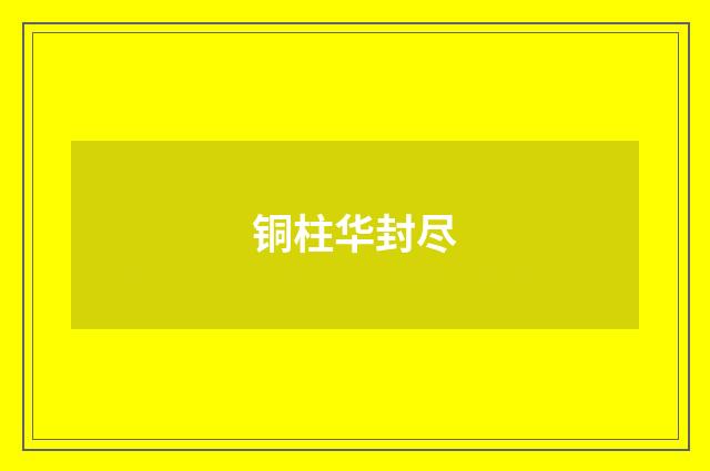 铜柱华封尽