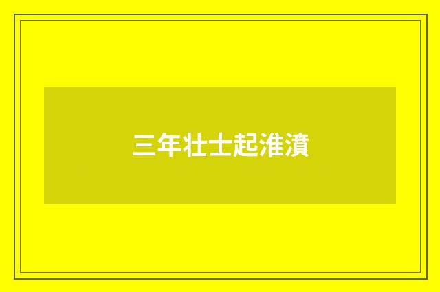 三年壮士起淮濆