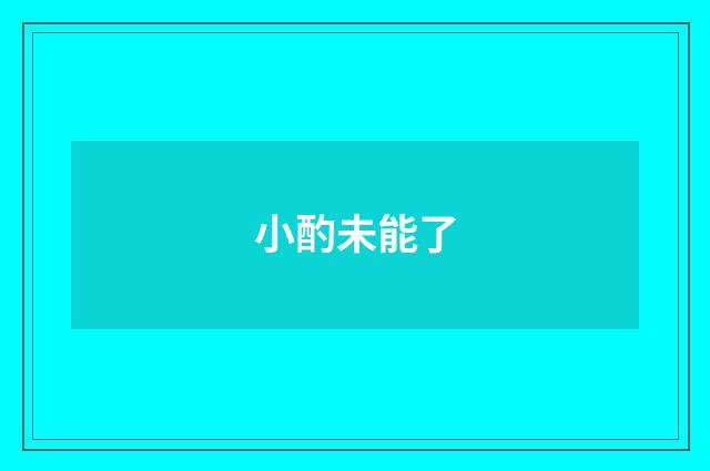 小酌未能了