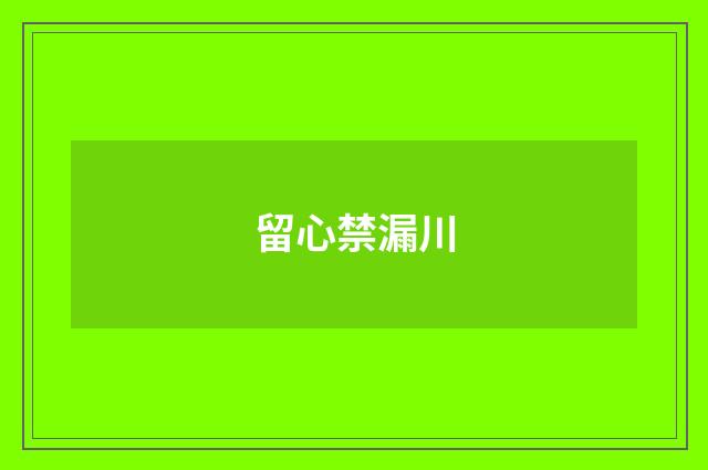 留心禁漏川