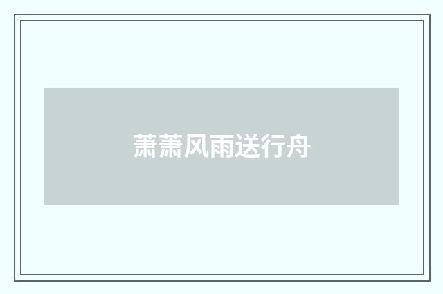 萧萧风雨送行舟