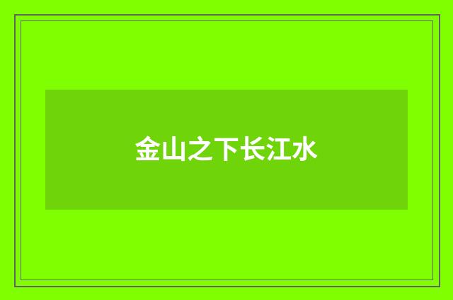 金山之下长江水