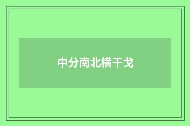中分南北横干戈