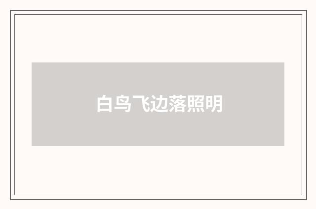 白鸟飞边落照明