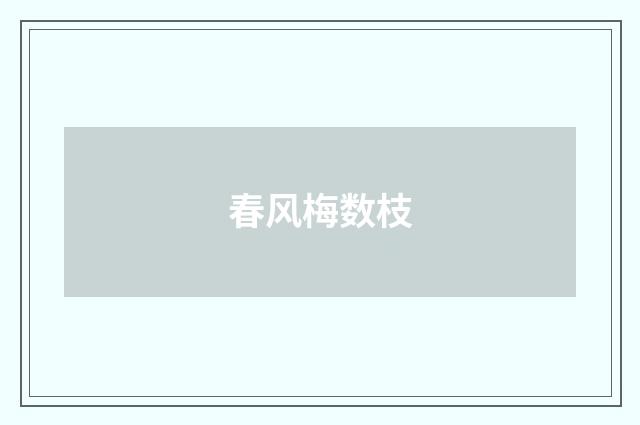 春风梅数枝