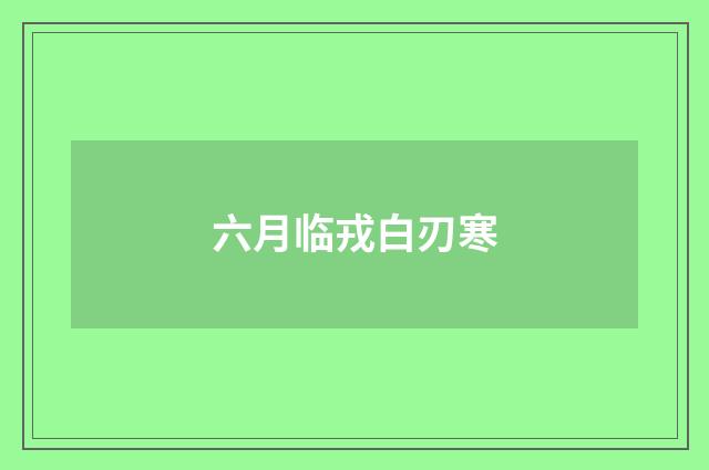 六月临戎白刃寒