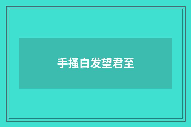 手搔白发望君至