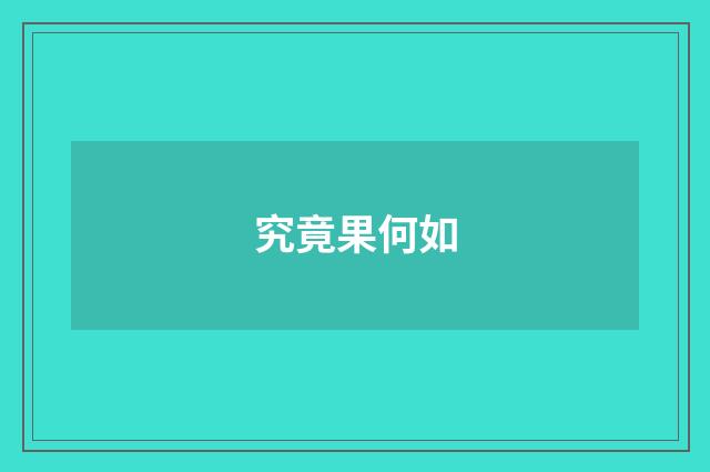 究竟果何如