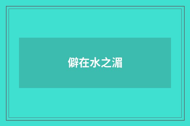 僻在水之湄