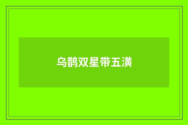 乌鹊双星带五潢