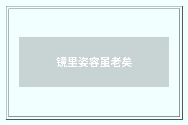 镜里姿容虽老矣