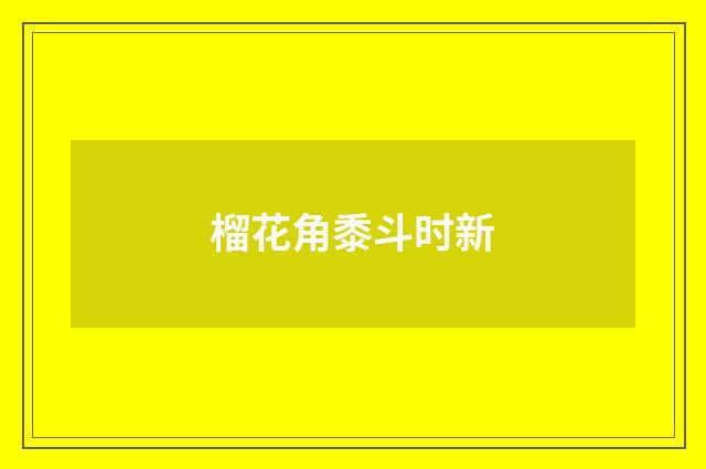 榴花角黍斗时新