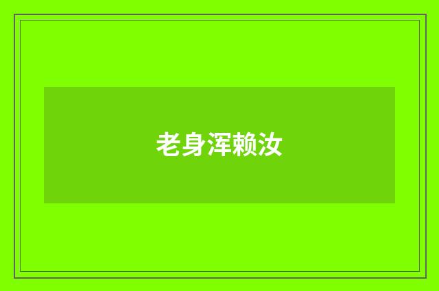 老身浑赖汝