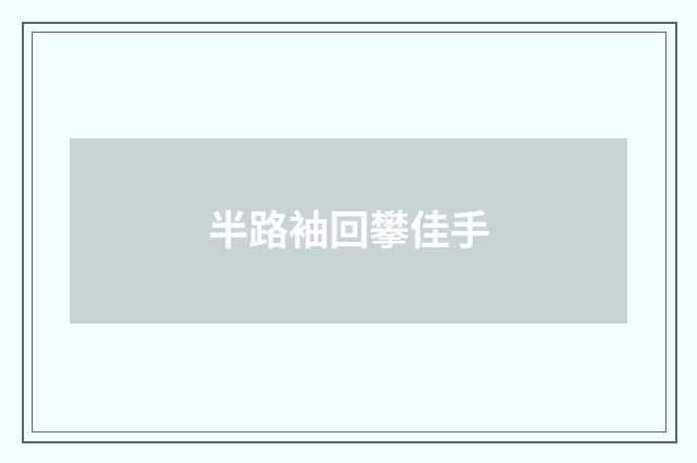 半路袖回攀佳手