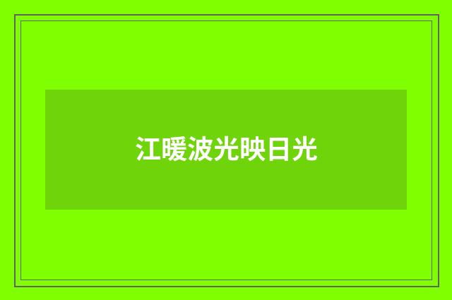 江暖波光映日光
