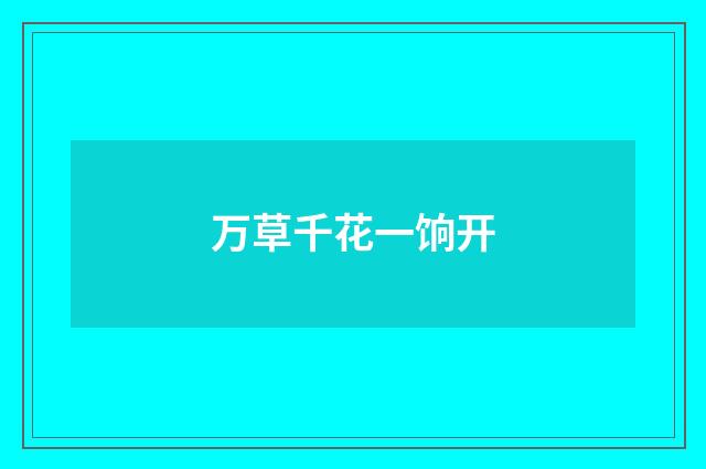 万草千花一饷开