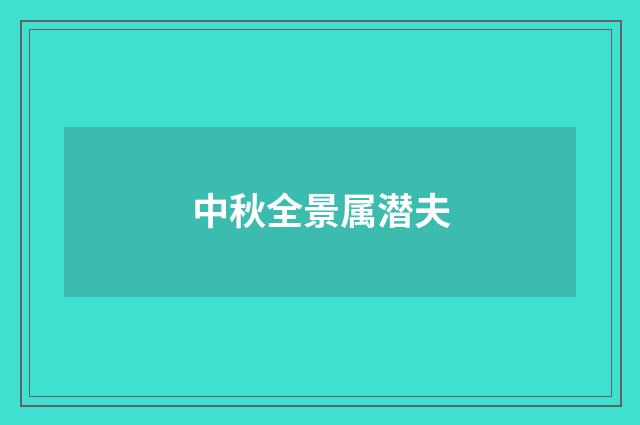 中秋全景属潜夫