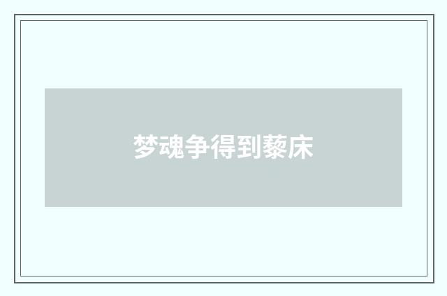 梦魂争得到藜床