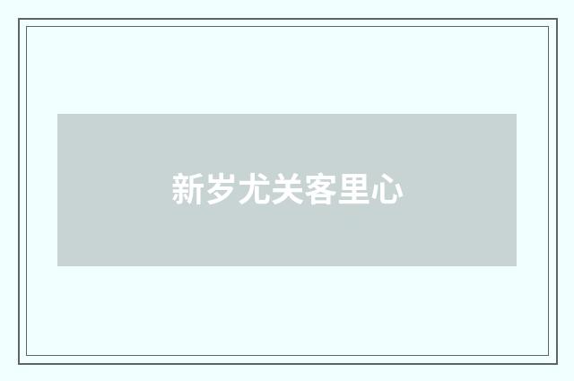 新岁尤关客里心