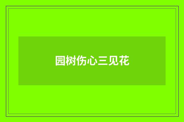 园树伤心三见花