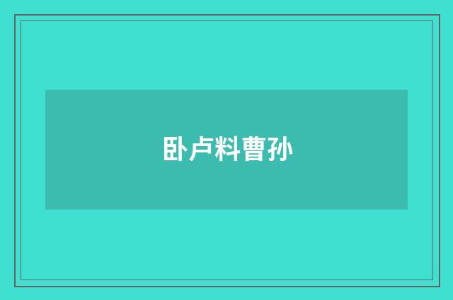 卧卢料曹孙