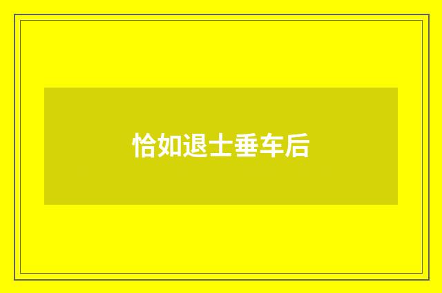 恰如退士垂车后