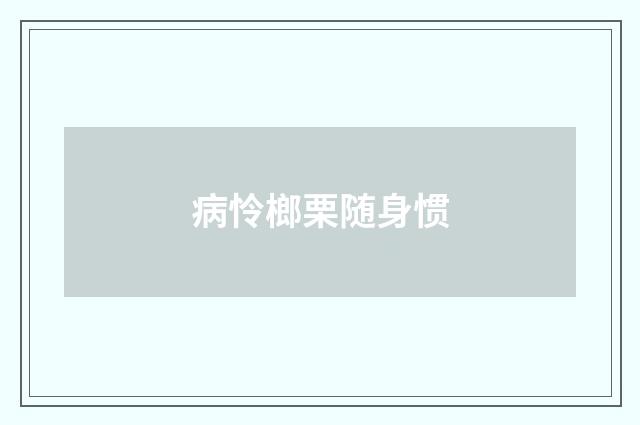 病怜榔栗随身惯