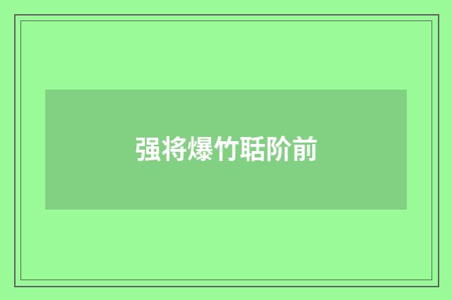 强将爆竹聒阶前