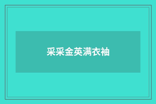 采采金英满衣袖