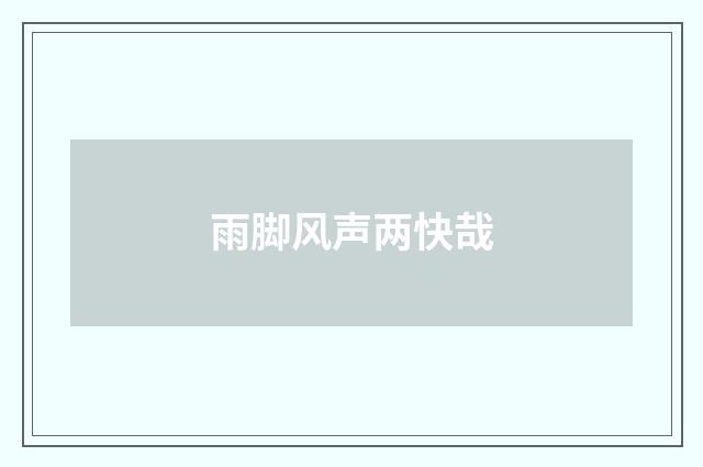雨脚风声两快哉