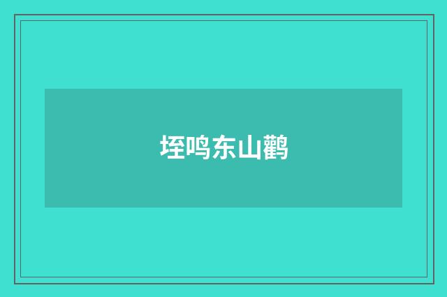 垤鸣东山鹳