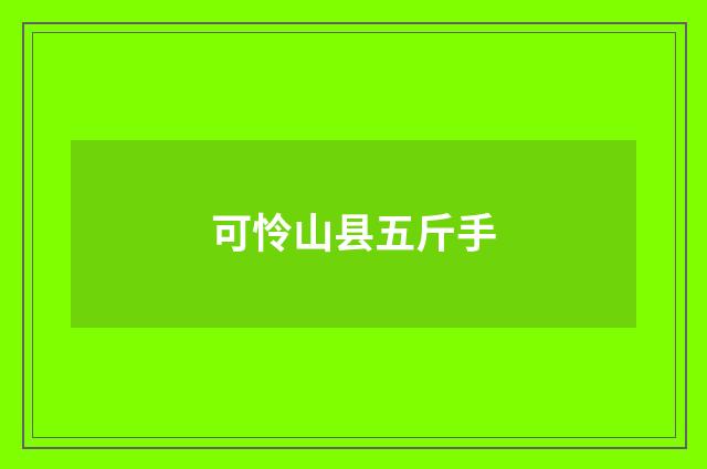 可怜山县五斤手