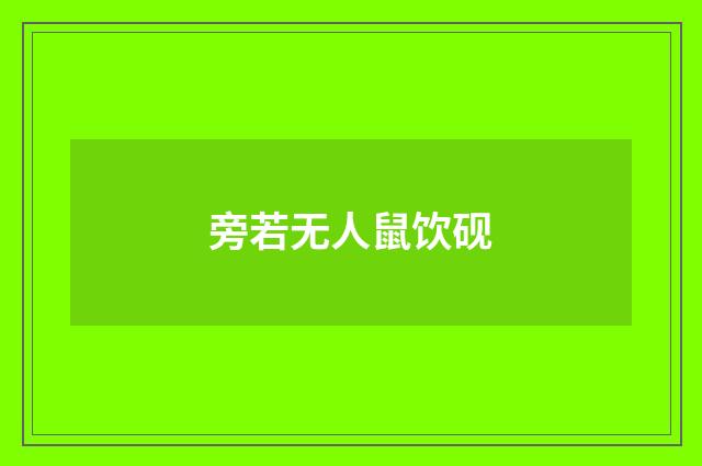 旁若无人鼠饮砚