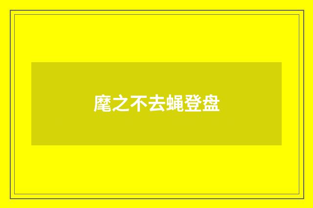 麾之不去蝇登盘