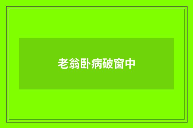 老翁卧病破窗中